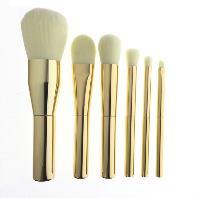 6 stücke Goldene Makeup Pinsel Set