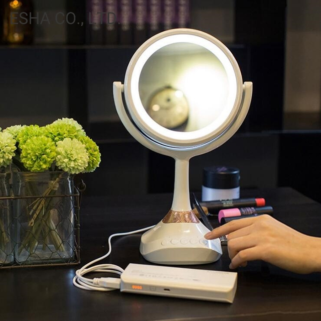 LED-Tischspiegel, intelligenter Make-up-Spiegel mit verstellbarem Winkel
