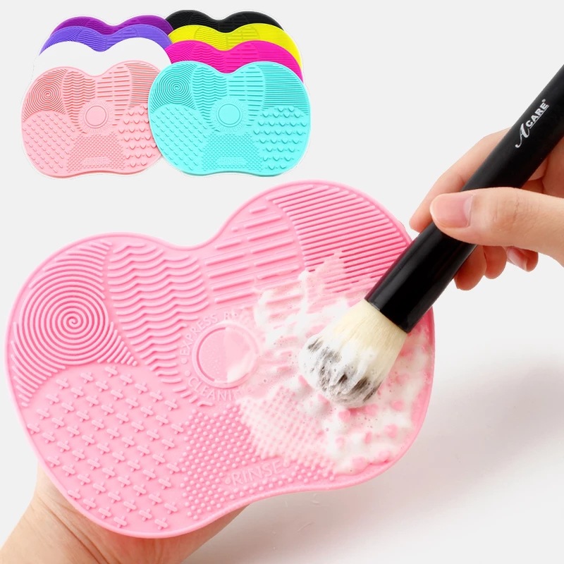 Lila Make-up-Pinselreiniger aus Silikon mit Saugnapf